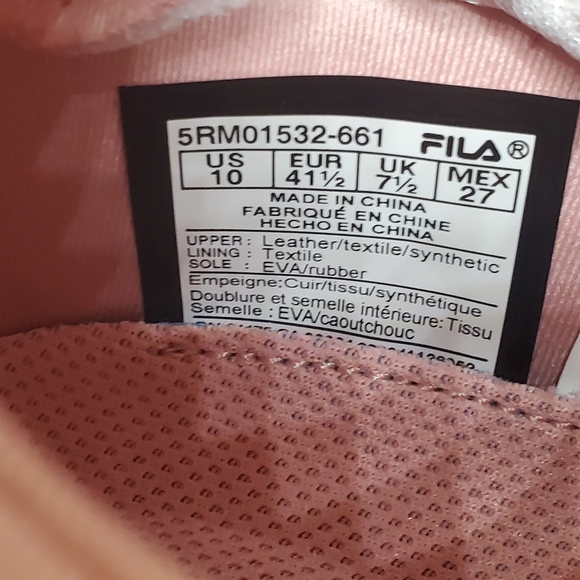 FILA AMORE LOW TRAINERS RUNNING SPORT SNEAKERS WOMEN SHOES PINK/WHITE SIZE 10 - Picture 13 of 13